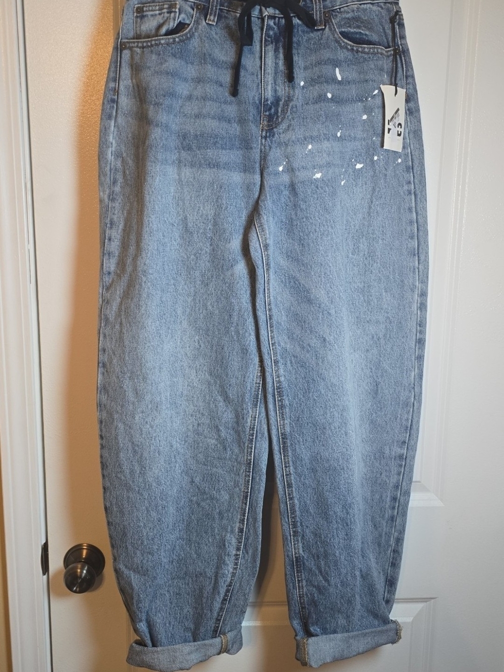 KBB by Kahlana women's mid-rise barrel-leg jeans